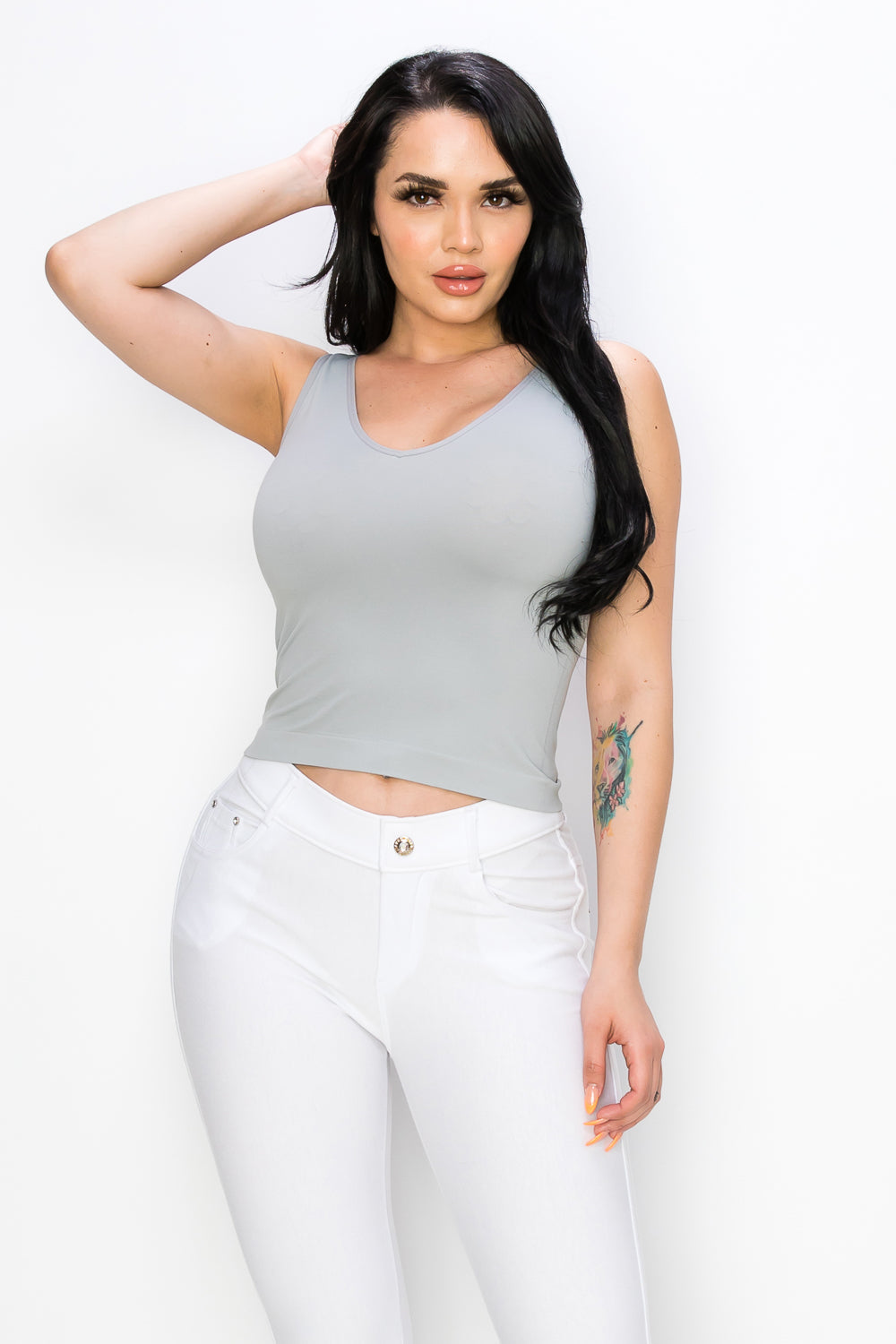 Yelete Reversible V-Neck & Scoop Neck Seamless Tank