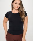 Yelete Seamless Crew Neck Short Sleeve Top