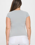 Yelete Seamless Crew Neck Short Sleeve Top