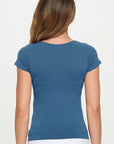 Yelete Seamless Crew Neck Short Sleeve Top
