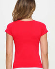 Yelete Seamless Crew Neck Short Sleeve Top