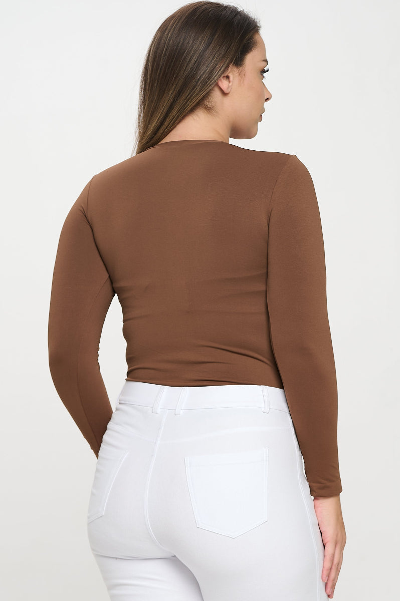Yelete Soft Seamless Long Sleeve Layering Top | Regular & Plus