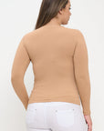 Yelete Soft Seamless Long Sleeve Layering Top | Regular & Plus
