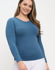 Yelete Soft Seamless Long Sleeve Layering Top | Regular & Plus