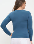 Yelete Soft Seamless Long Sleeve Layering Top | Regular & Plus