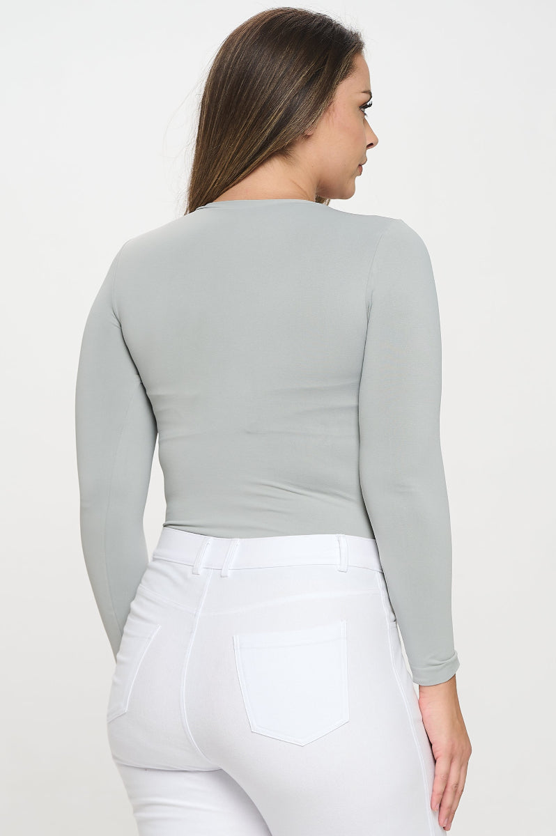 Yelete Soft Seamless Long Sleeve Layering Top | Regular & Plus