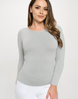 Yelete Soft Seamless Long Sleeve Layering Top | Regular & Plus