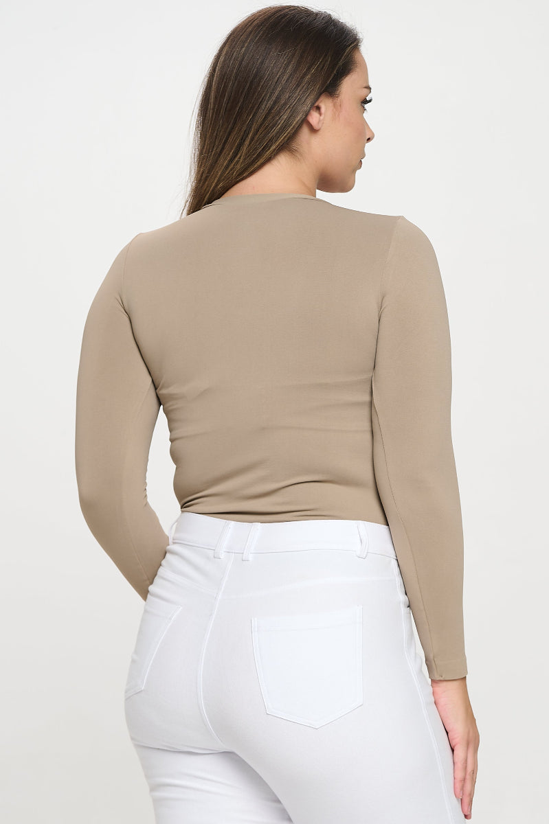 Yelete Soft Seamless Long Sleeve Layering Top | Regular & Plus