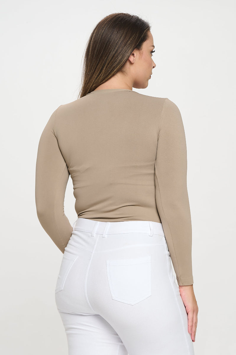 Yelete Soft Seamless Long Sleeve Layering Top | Regular & Plus