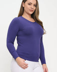 Yelete Soft Seamless Long Sleeve Layering Top | Regular & Plus