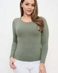 Yelete Soft Seamless Long Sleeve Layering Top | Regular & Plus