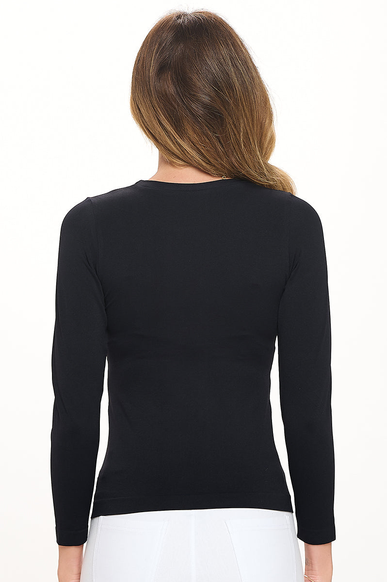 Yelete Soft Seamless Long Sleeve Layering Top | Regular & Plus
