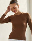Yelete Soft Seamless Long Sleeve Layering Top | Regular & Plus