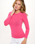 Yelete Soft Seamless Long Sleeve Layering Top | Regular & Plus