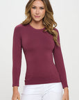 Yelete Soft Seamless Long Sleeve Layering Top | Regular & Plus
