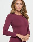 Yelete Soft Seamless Long Sleeve Layering Top | Regular & Plus