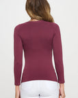 Yelete Soft Seamless Long Sleeve Layering Top | Regular & Plus