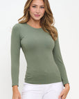 Yelete Soft Seamless Long Sleeve Layering Top | Regular & Plus