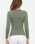 Yelete Soft Seamless Long Sleeve Layering Top | Regular & Plus