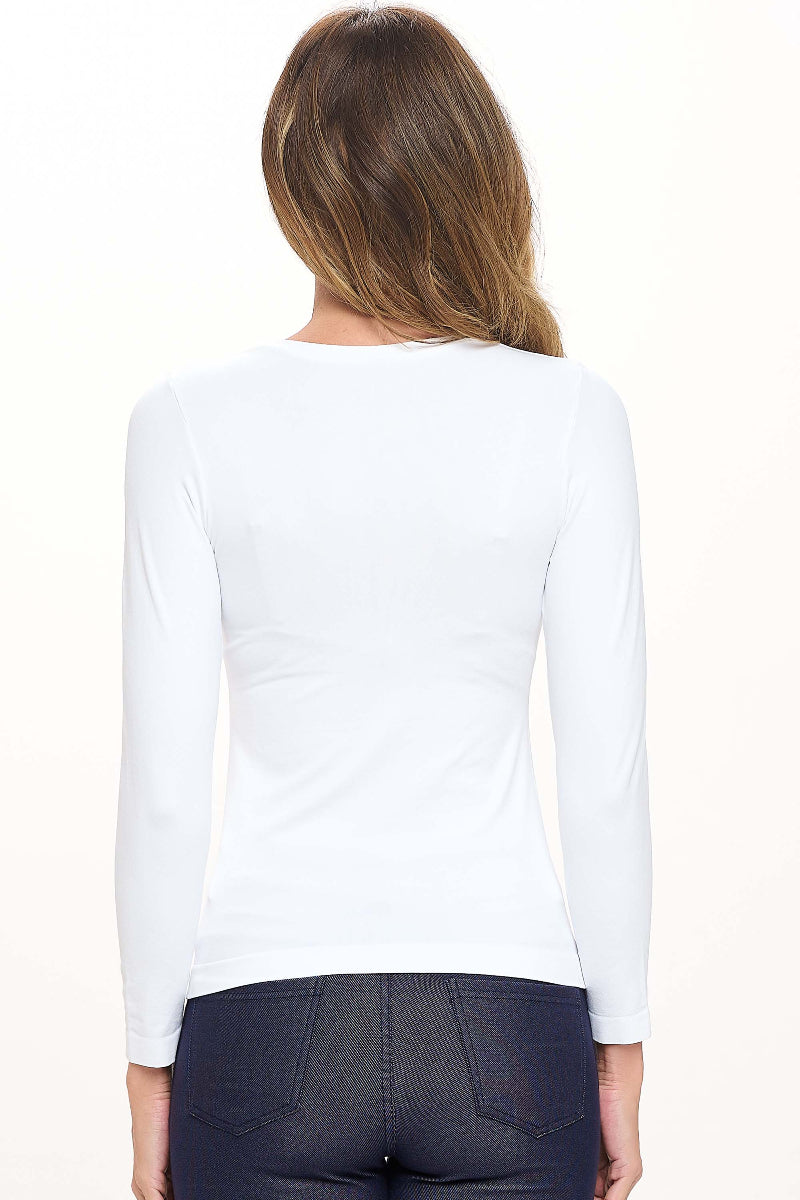 Yelete Soft Seamless Long Sleeve Layering Top | Regular & Plus