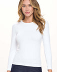 Yelete Soft Seamless Long Sleeve Layering Top | Regular & Plus