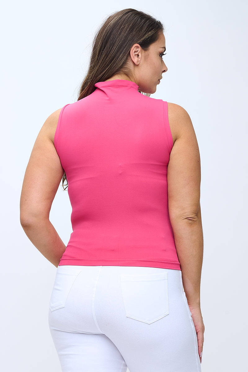 Yelete Soft Seamless Mock Neck Tank | Regular & Plus
