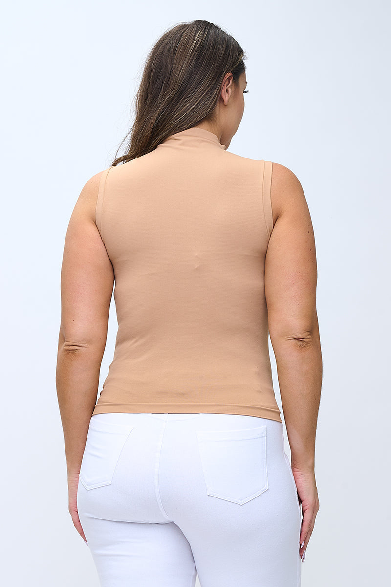 Yelete Soft Seamless Mock Neck Tank | Regular & Plus