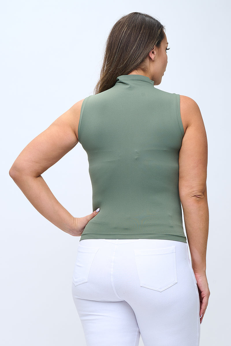 Yelete Soft Seamless Mock Neck Tank | Regular & Plus