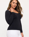 Yelete Sculpted Chic Seamless Long Sleeve Top
