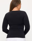 Yelete Sculpted Chic Seamless Long Sleeve Top