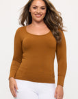 Yelete Sculpted Chic Seamless Long Sleeve Top