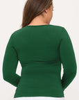 Yelete Sculpted Chic Seamless Long Sleeve Top