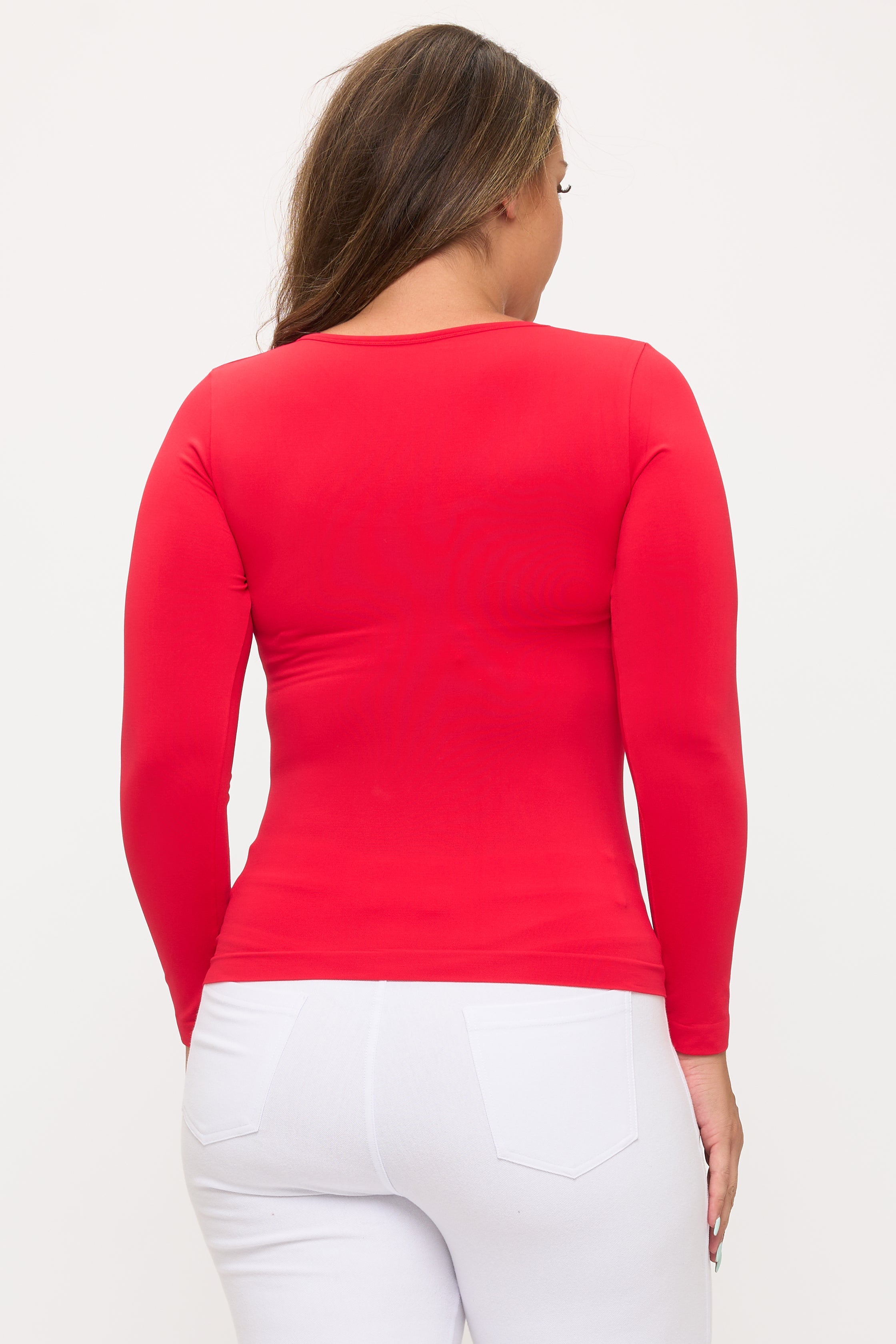 Yelete Sculpted Chic Seamless Long Sleeve Top