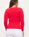 Yelete Sculpted Chic Seamless Long Sleeve Top