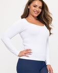 Yelete Sculpted Chic Seamless Long Sleeve Top