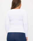 Yelete Sculpted Chic Seamless Long Sleeve Top