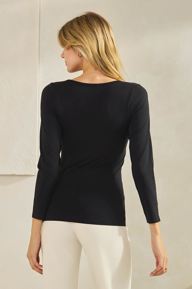 Yelete Sculpted Chic Seamless Long Sleeve Top