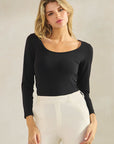 Yelete Sculpted Chic Seamless Long Sleeve Top