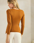 Yelete Sculpted Chic Seamless Long Sleeve Top