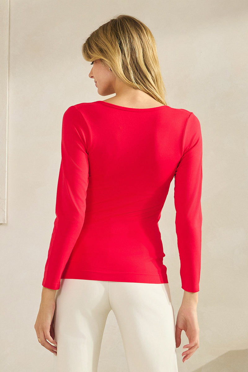 Yelete Sculpted Chic Seamless Long Sleeve Top