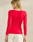 Yelete Sculpted Chic Seamless Long Sleeve Top