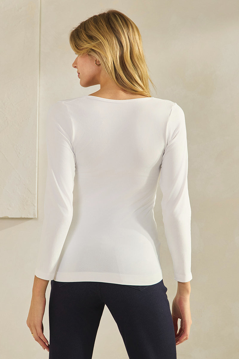 Yelete Sculpted Chic Seamless Long Sleeve Top