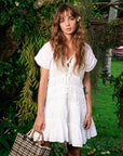 The Srikandi Mini Ruffle Dress In White