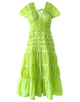 SRIKANDI Ruffle Maxi Dress In Lime Green - My Pampered Life Seattle