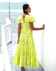SRIKANDI Ruffle Maxi Dress In Lime Green - My Pampered Life Seattle