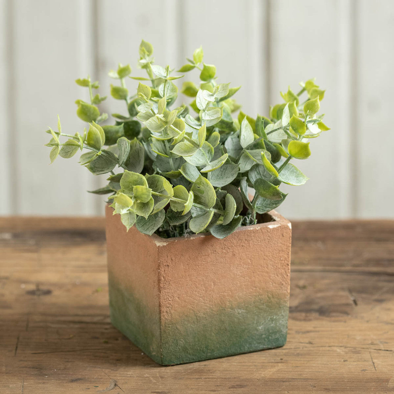 6&quot; Eucalyptus in Square Pot (Faux Floral)