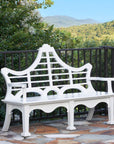 Park Hill Bay Lake Garden Bench, Hydrangea White