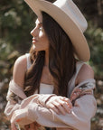 Floral Waffle Knit Patchwork Chest Pocket Buttoned Jacket
