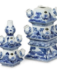 Park Hill Imperial Ceramic Chinoiserie Tulip Vase, Blue and White
