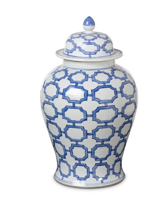 Park Hill Imperial Ceramic Ginger Jar, Blue and White
